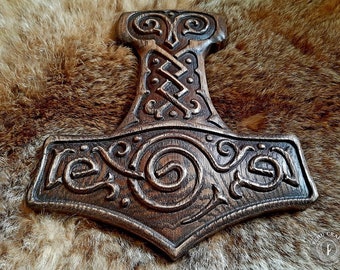 Martello di Thor &quot;Mjölner&quot; - legno di quercia invecchiato