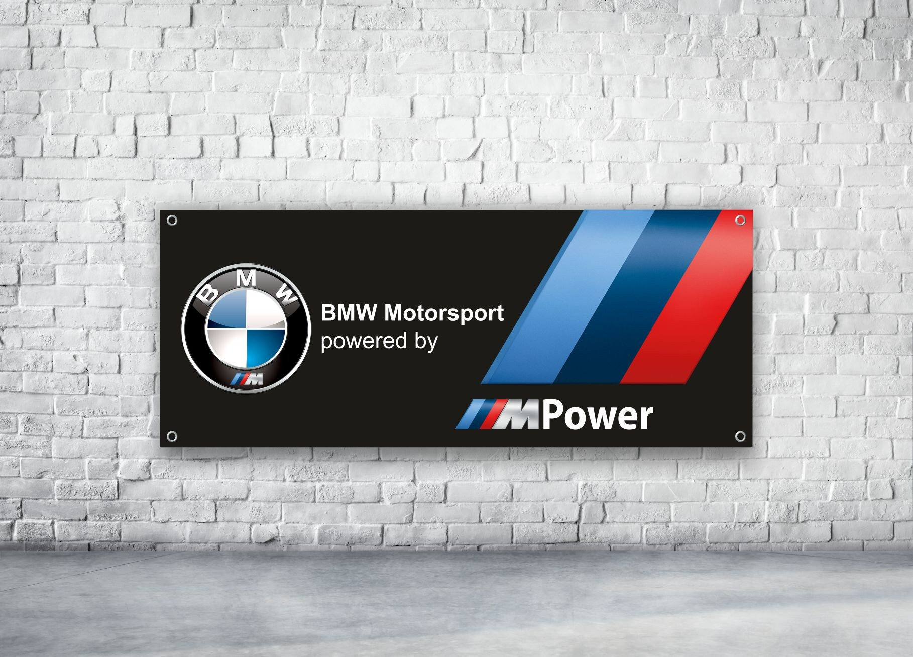 BMW /// M LOGO GARAGE SIGN 12 X 36 INCH