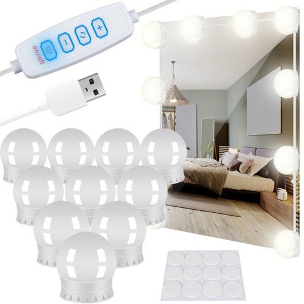 Lampes LED pour miroir/coiffeuse - 10 pcs