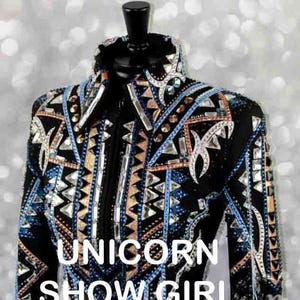 Western Custom Rodeo Queen, Showmanship, Horsemanship , Western Pleasure Show Shirt & Women Rail Jacket.