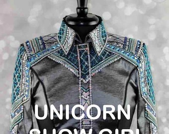 Show Shirt Western Custom Rodeo Queen, Showmanship, Horsemanship , Western Pleasure Show Shirt