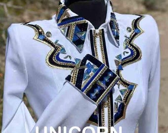 Show Shirt Western Custom Rodeo Queen, Showmanship, Horsemanship , Western Pleasure Show Shirt