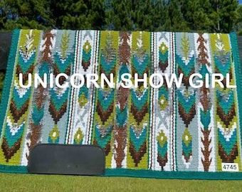 Handmade Western show RANCH PAD,Custom made Saddlepad Handmade Western show Saddle Pad Western show Pad /  Yucca Pad for Horse riding