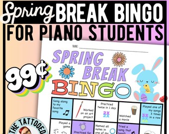 Spring Break Bingo - Sfida pratica per studenti di pianoforte