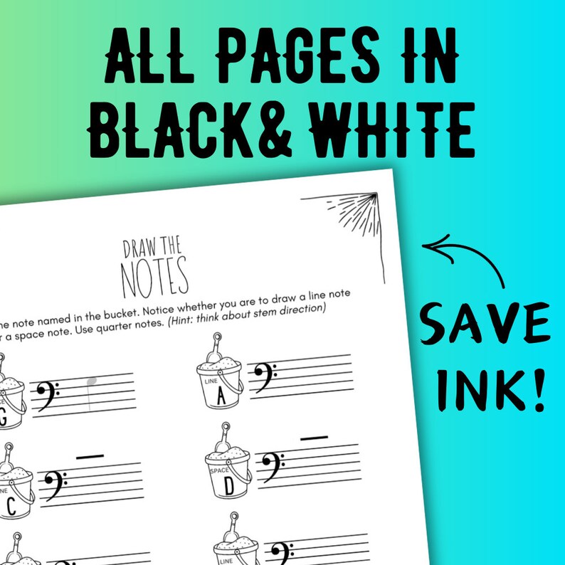 Summer Music Worksheets | Note Naming [beginner Piano Worksheets] Beach ...