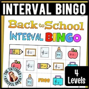 Music Interval Bingo: Piano Theory Game for Students (PDF Download)