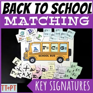 Key Signatures Matching Game: Piano Theory Puzzles (Digital Download)