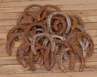 30 Used Horseshoe Rusty Cowboy Project Western Art Decor