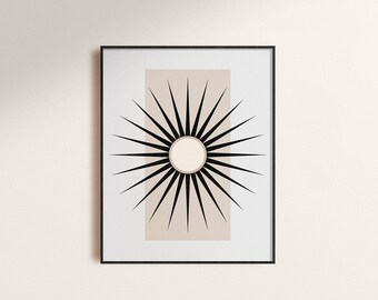Source Print, Modern Wall Art, Printable Geometric Art, Sun & Light Symbol, Meditation Poster 2.1