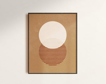 Reflection Print, Modern Wall Art, Printable Geometric Art, Symbolic Meditation Poster  1.10