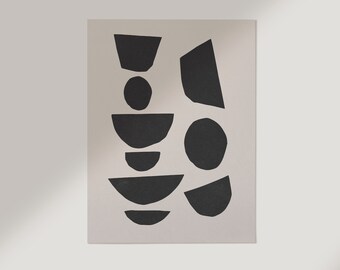 Equanimity Print: Abstract Shapes, Mindful Home Decor (Digital Download)