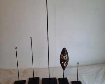 Base per maschera africana in legno, 5 altezze tra cui scegliere: 20, 32, 42, 52, 62 cm adatta a tutti i tipi di maschere