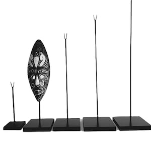 Houten voetstuk voor Afrikaans masker, displaystandaard, ondersteuning, diverse hoogtes om uit te kiezen. Geschikt voor alle soorten maskers.