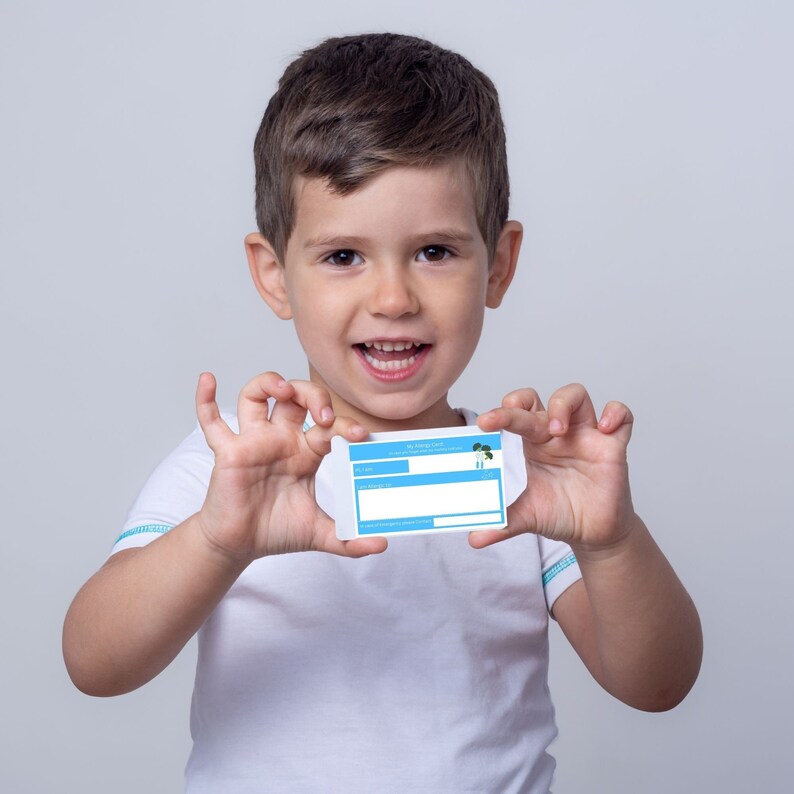 Printable Allergy Card for Your Kid Printable and Canva Customizable ...