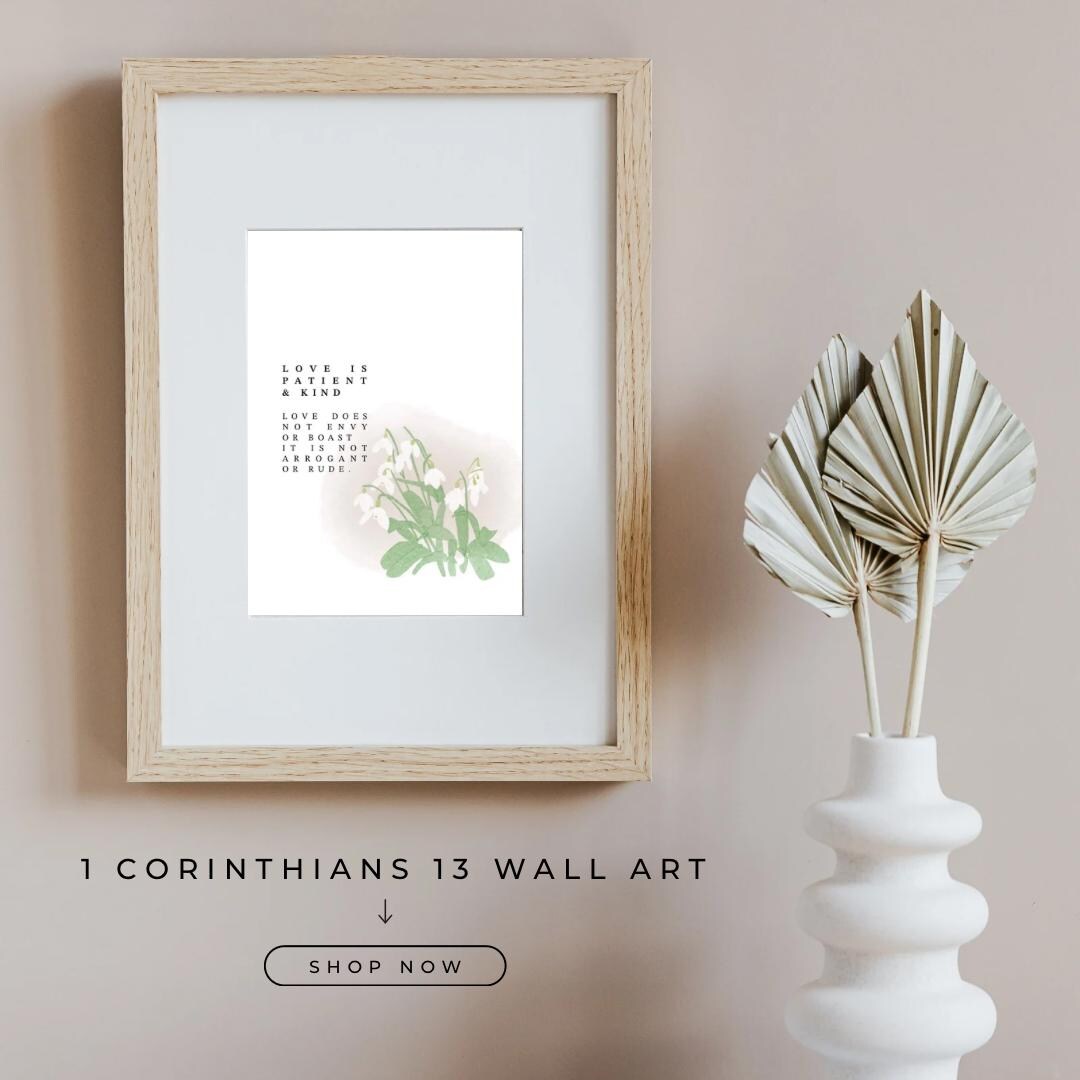 1 Corinthians 13 Wall Art Set | Love is Patient Love is Kind Print ...