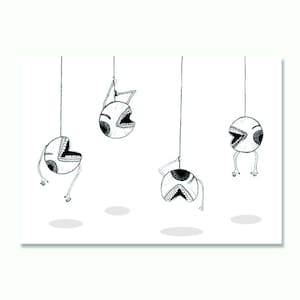 Hanging Eyeballs - 5x7 Art Print
