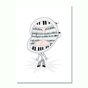 Music Mouth - 5x7 Art Print