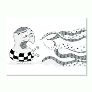 Tentacle Attack - 5x7 Art Print