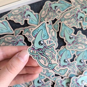 Pastel Squid Sticker