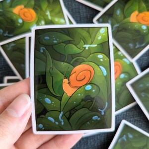 Sticker Escargot sur feuille