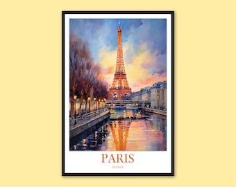 Print Eiffeltoren Parijs: kunst aan de muur reisposter