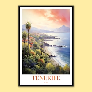 Tenerife Travel Poster: Spain Island Art Print