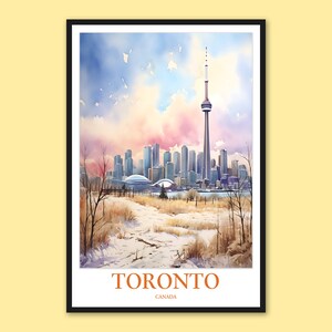 Toronto Travel Print: Skyline Wall Art, Canada Poster