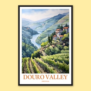 Douro Valley Poster Douro Valley Wall Art Travel Wall Art Douro Valley Vineyard Print Wall Decor Portugal Wall Art Douro Valley Gift Lover