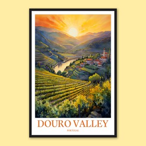 Douro Valley Wall Art Douro Valley Poster Douro Valley Vineyard Print Wall Decor Travel Wall Art Portugal Wall Art Douro Valley Gift Lover