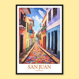 San Juan Wall Decor San Juan Travel Print Wall Art San Juan Poster San Juan Print San Juan Travel Wall Art Puerto Rico Wall Art Old San Juan