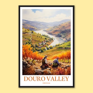 Douro Valley Vineyard Poster Douro Valley Wall Art Travel Wall Art Douro Valley Print Wall Decor Portugal Wall Art Douro Valley Gift Lover