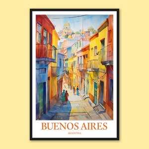 Buenos Aires La Boca Art Print: Argentina Travel Poster