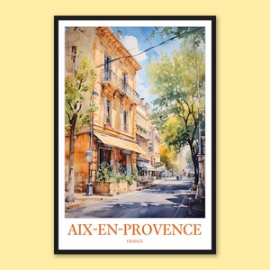 Aix-en-Provence Travel Poster: French Riviera Wall Art