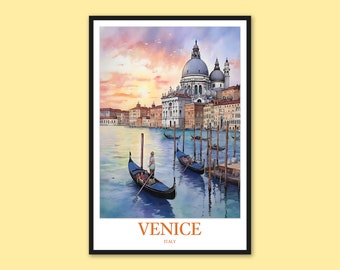 Póster de viaje de Venecia: Impresión artística mural de Italia