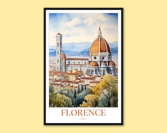 Florence Travel Poster: Italy Wall Art Print