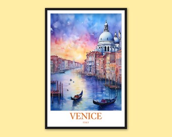 Póster de viaje de Venecia: Impresión artística mural de Italia