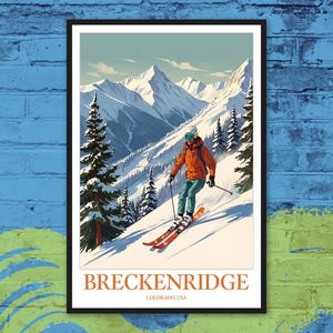 Breckenridge Wall Art Breckenridge Poster Breckenridge Print Art Breckenridge Wall Decor Colorado Art Breckenridge Gift Breckenridge Skiing