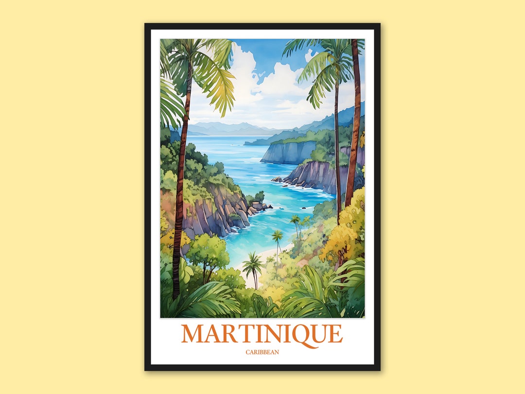 Martinique Poster Martinique Travel Print Wall Art Martinique Print Martinique Wall Decor Travel ...