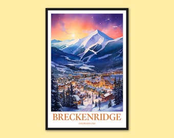 Breckenridge Colorado Art Print: winterreisposter
