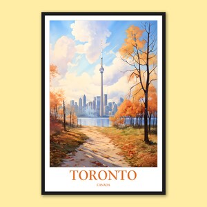 Toronto Travel Print: Autumn Skyline Wall Art