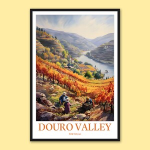 Douro Valley Vineyard Poster Douro Valley Wall Art Travel Wall Art Douro Valley Print Wall Decor Portugal Wall Art Douro River Gift Lover