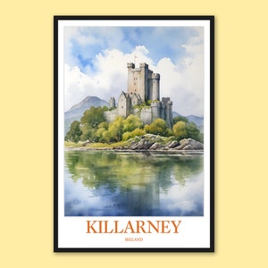 Killarney Poster Killarney Wall Art Killarney Print Art Killarney Wall Decor Killarney Travel Wall Art Ireland Wall Art Ross Castle Poster