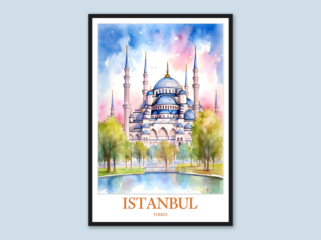 Istanbul Print Art Istanbul Wall Art Istanbul Poster Istanbul Decor Istanbul Muslim Mosque