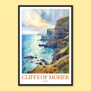Cliffs of Moher Travel Poster: Ireland Wall Art