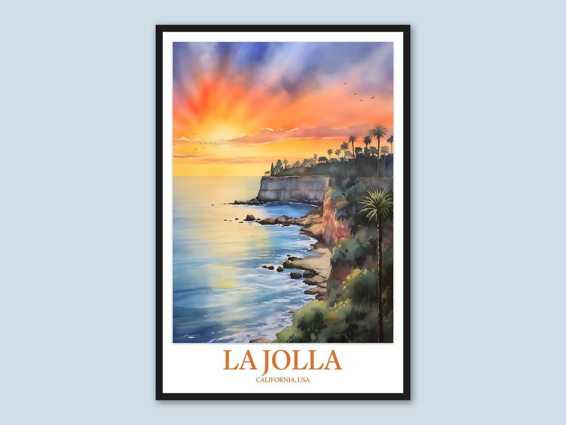 La Jolla Wall Art La Jolla Print Art La Jolla Poster La Jolla Etsy