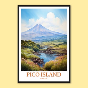 Pico Island Poster Pico Island Print Art Pico Island Wandkunst Pico Island Wand-Dekor Pico Island Reise Wand Kunst Pico Island Geschenk Liebhaber