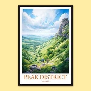 Peak District National Park Print Peak District Decor Peak District Poster Peak District Wall Art Travel Art England Wall Art Gift Lover
