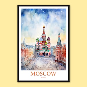 Moscow Poster Moscow Wall Art Moscow Print Art Moscow Wall Decor Moscow Travel Wall Art Russia Wall Art Moscow Gift Moscow Art Moscow Lover