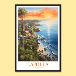 La Jolla Travel Poster: San Diego Coastal Art Print