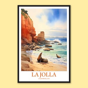 La Jolla Art La Jolla Wall Art La Jolla Print Art La Jolla Poster La Jolla Wall Decor La Jolla Travel Wall Art San Diego Art La Jolla Cove
